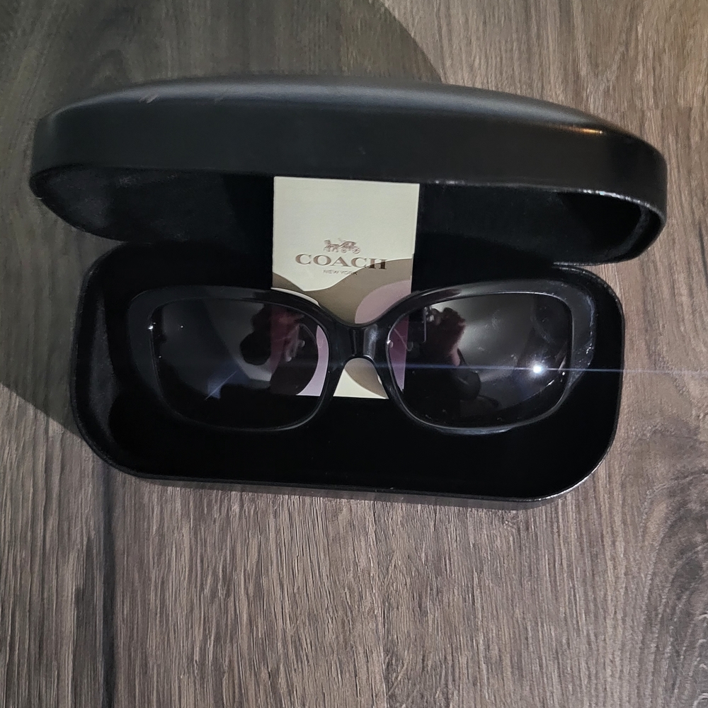 Coach Black Rectangular Sunglasses - image 1